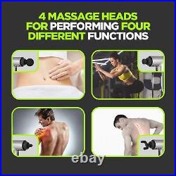 10 PCS Massage Gun Deep Tissue Percussion Muscle Relax Massager 4 Heads & Case
