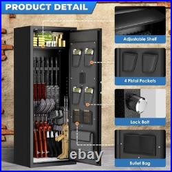 12-15 Gun Safe for Rifles and Pistols, Quick Release Fireproof Gun Safe NEW