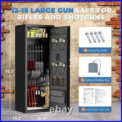 12-15 Gun Safe for Rifles and Pistols, Quick Release Fireproof Gun Safe NEW