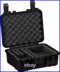 16 Pistol Case Heavy Duty Waterproof Hard Gun Case Slot Mag Pre-Cut Foam