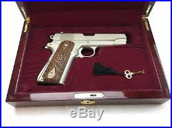 1911 Pistol Presentation Case Wood Box Full Size + Key 2674-X
