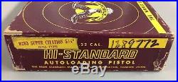 1950s HI-STANDARD Super Citation 9263 PISTOL BOX ONLY 22 cal & PARTS LIST