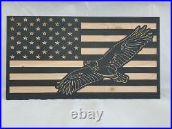 19 American Flag Flying Eagle handgun concealment cabinet hidden gun storage
