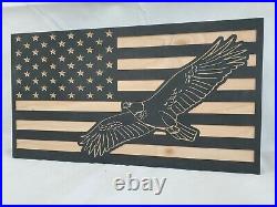 19 American Flag Flying Eagle handgun concealment cabinet hidden gun storage