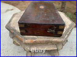 19th C Vintage Rare Collectible Hand Forged Remo & Co. Ltd Bombay Gun Case Box