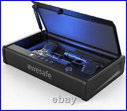 2-Gun Safe Box Metal Case Fingerprint Biometric Double Pistol Handgun Storage