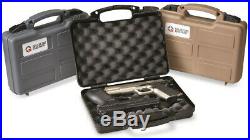 2 Hand Gun Pistol Revolver Hard Carry Case TSA Locking Travel Storage Scope Box