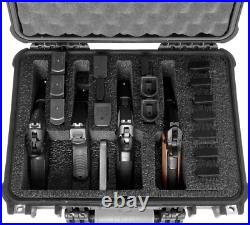 4 Pistol and 16 Magazine Pre-Cut Heavy Duty Waterproof Case with Included Sil