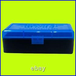 50 x BERRY'S PLASTIC AMMO BOX, BLUE/BLACK 44 SPL / 44 MAG / 45 LC (FULL CASE)