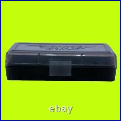 50 x BERRY'S PLASTIC AMMO BOX, SMOKE/BLACK 50 Round 9MM / 380 FULL CASE