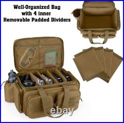 5 Gun Pistol Soft Case Tactical Shooting Range Bag Firearm Handgun Ammo Storage