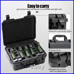 5 Pistol & 14 Magazine Case TSA Approved Pistol Case Hard Shell Waterproof with 5 Pistol & 14 Magazine Case TSA Approved Pistol Case Hard Shell Waterproof with