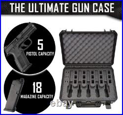 5 Pistol 18 18 Inches x 14 x 7 Inches, Black Case & Foam