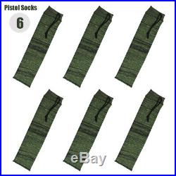 6pcs 14 Inch Hand Gun Sock Storage Case Pistol Sleeve Bag Sack Silicone Treated