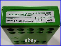 80380 Redding 3-die Full Length 475 Linebaugh / 480 Ruger Die Set Custom New
