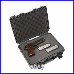 910 Professional Hand Gun/Pistol Military Approved, Case Graphite Cubed Foam