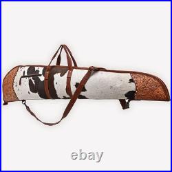 AD American Darling Hair on Hand Tooled Genuine Western Leather Gun Case