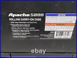 APACHE 5800 Weatherproof Protective Rolling Carry-On Case, Black 64819