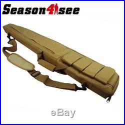 Airsoft 37.5'' Tactical Padded Gun Rifle Hand Bag Case & Shoulder Strap Tan