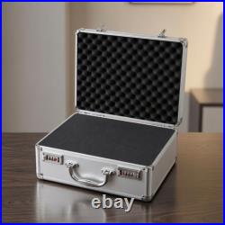 Aluminum Alloy Tool Storage Box Sturdy Hard Shell Storage Box with Hinged Lid