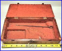 Antique 19th Century Wooden Lion Motif Latch Percussion Pistol Box Display Case