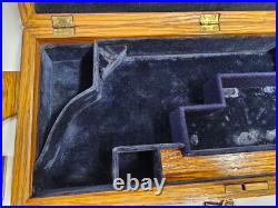Antique Oak Pistol Revolver Presentation Case Storage Wood Gun Lock Box Colt Antique Oak Pistol Revolver Presentation Case Storage Wood Gun Lock Box Colt