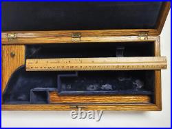 Antique Oak Pistol Revolver Presentation Case Storage Wood Gun Lock Box Colt Antique Oak Pistol Revolver Presentation Case Storage Wood Gun Lock Box Colt