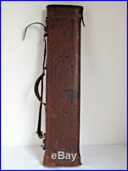 Antique Shot Gun Case Hand Tooled Double Ended Red Head Brand