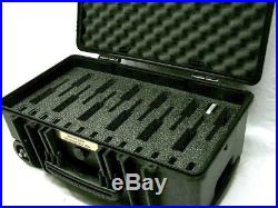 Armourcase + 12 pistol handgun foam case 1500D+2 Locks equiv Pelican 1510 case