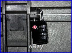 Armourcase Waterproof 1450 case includes Red Topper precut 9 pistol handgun foam