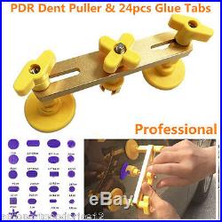 Autos Paintless Tool Kit Bridge Dent Puller Remover Glue Tabs Hand Tool Set