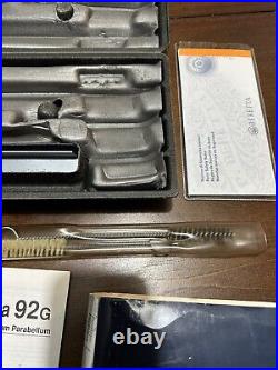 BERETTA 92G GUN CASE WithCleaning Rods, Manual, And Paperwork-Beautiful-VINTAGE