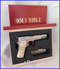 BIBLE Book Box Custom Fitted For 1911, Gun Display Or Concealed Case