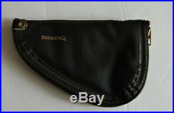 Baby Browning Small Leather Pistol Zipper Case Vintage, One Owner! Free Ship