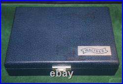 Beautiful Vintage WALTHER PP, Red Lined, Blue Leatherette Pistol Case