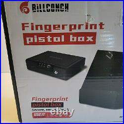 Biometric Gun Pistol Safe Metal Steel Box Case Firearm Secure Cable Fingerprint