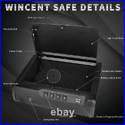 Biometric Gun Safe Box Pistol Case 2 Handgun Storage Fingerprint Quick Access