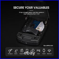 Biometric Gun Safe Gun Safes for Pistols Car Handgun Safe Gun Lock Case Quick