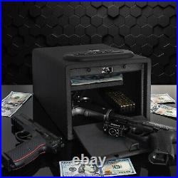 Biometric Gun Safe Lock Box Cabinet Case Handgun Ammo Firearm Vault Safety