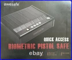 Biometric Gun Safe Lock Case Smart Handgun Box Fingerprint Lock Quick Access