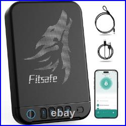 Biometric Gun Safe Travel Case, Portable Small Pistol Safe, Quick black