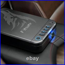 Biometric Gun Safe Travel Case, Portable Small Pistol Safe, Quick black