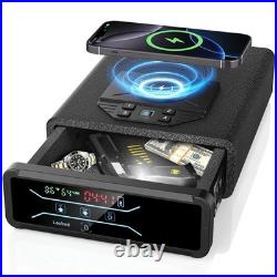 Biometric Gun Safe for Handgun Quick Access Pistol Case with Wireless Charging