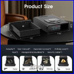 Biometric Gun Safe for Handgun Quick Access Pistol Case with Wireless Charging