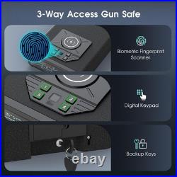 Biometric Gun Safe for Handgun Quick Access Pistol Case with Wireless Charging