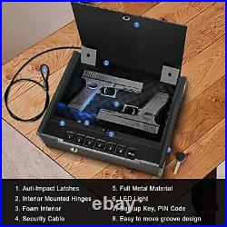 Biometric Gun Safe for Pistols Handgun Safe Fingerprint HandGun Firearm Case Box