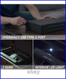 Biometric Pistol Gun Case Metal Steel Handgun Weapon Firearm Storage Fingerprint