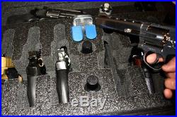Black Armourcase 1610 case includes precut 6 Revolver Pistol case foam + Bonus