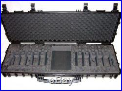 Black Armourcase 1720 case includes precut 12 Pistol QuickDraw foam nameplate