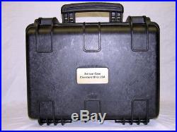 Black Armourcase + precut 4 pistol handgun foam case equiv Pelican 1450 case